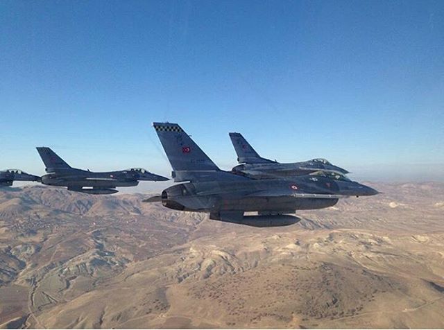 Aviones F16 de la Fuerza Aérea de Turquía. FOTO CORTESÍA