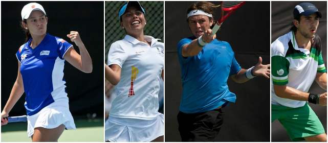En semifinales de sencillos femenino de los juegos nacionales, Andrea Prisco (Cundinamarca) derrotó a Alicia Rodriguez (Bógota), mientras que en hombres Juan Sebastian Gomez (Bógota) superó a Tomas Builes (Antioquia) 7-6 (7-2), 6-2. FOTOS COLPRENSA