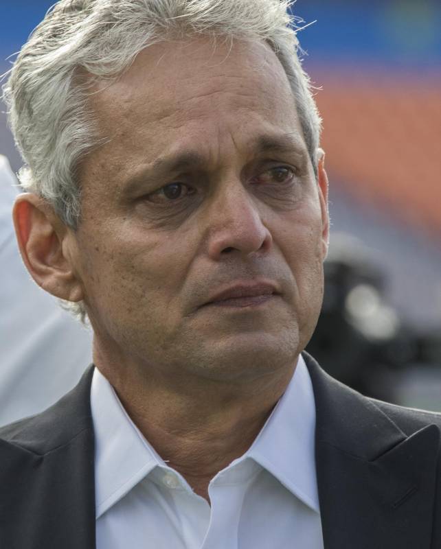 Rueda estuvo acompañado de todo su cuerpo técnico entre los que estaba Bernardo Redín y Carlos Velasco. FOTO ROBINSON SÁENZ