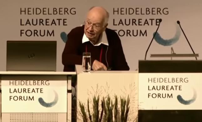 Michael Atiyah en Alemania (2018) Foto: Pantallazo de Youtube