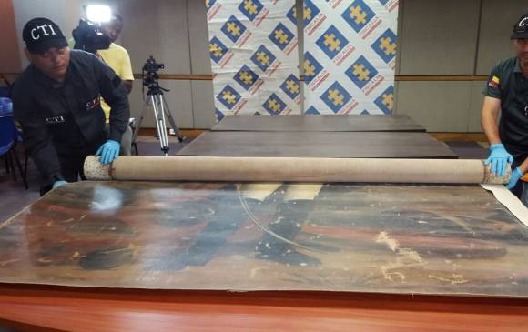 Se puede ver el detalle de la pintura y su deterioro natural. FOTO Cortesía CTI