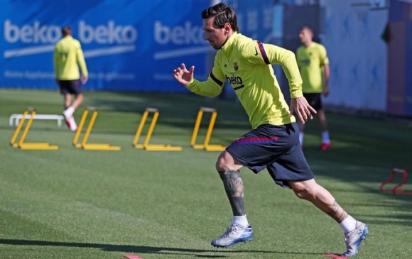 El FC Barcelona señaló que Messi “ha hecho trabajo específico para evitar riesgos”. FOTO AFP