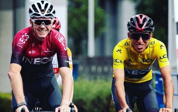 Froome y Egan corrieron juntos nuevamente el pasado mes de septiembre. FOTO: AFP