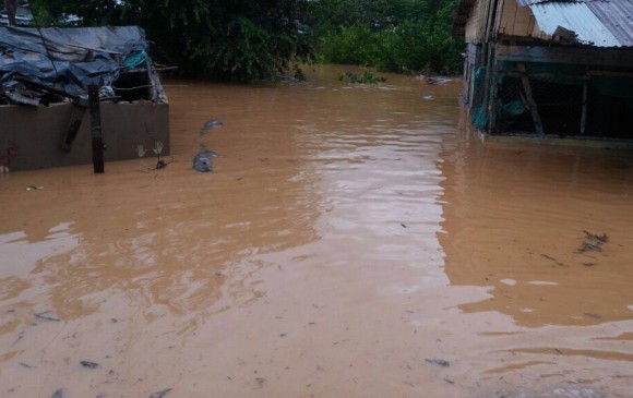 La inundación en el municipio de Anorí. FOTO Cortesía Dapard