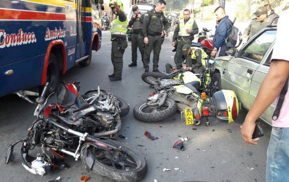 El accidente ocurrió en jurisdicción de la comuna 13 (San Javier). Foto: cortesía Elkin Johan Ramírez