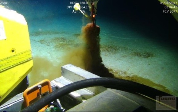 El muestreo de sedimentos de aguas profundas se realizó utilizando un robot submarino. FOTO CSIRO