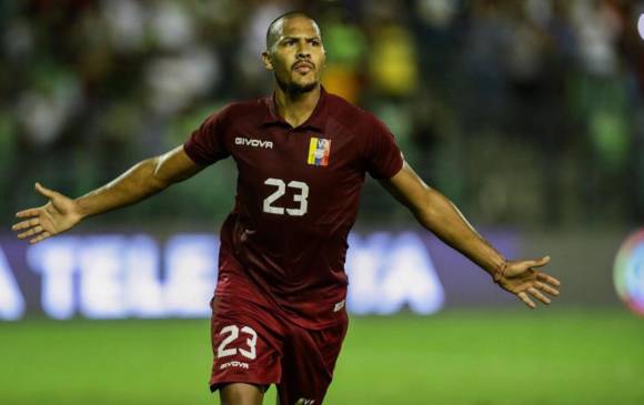 Salomón Rondón marcó triplete en el último partido que Venezuela jugó en 2019. Fue victoria 4-1 ante Japón. FOTO AFP