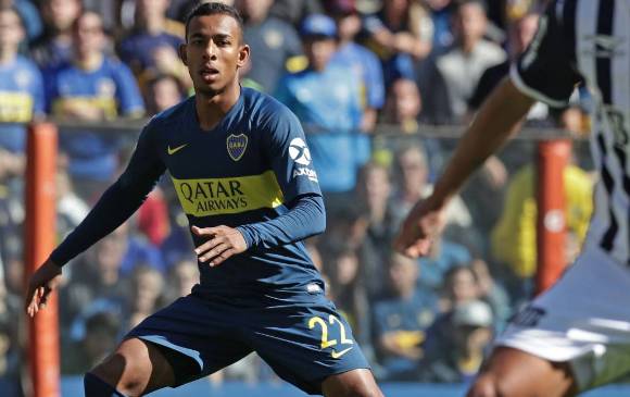 Sebastián Villa, campeón con el Deportes Tolima en junio pasado, ajusta cinco partidos con Boca Juniors en la Copa Libertadores, tres como titular y los restantes como suplente. FOTO afp 