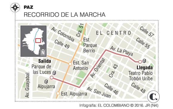 Medellín también sale a marchar para pedir paz