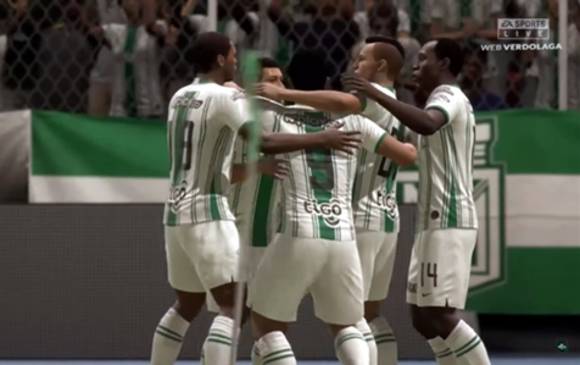 Con la conducción de Jarlan Barrera, Nacional lleva 15 goles a favor y 13 en contra en la e-Liga. FOTO tomado de fifa 20