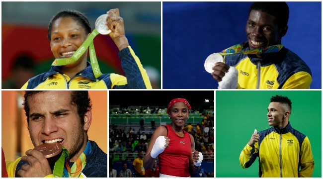En la imagen los medallistas de plata y bronce de estos olímpicos de Río 2016. FOTOS AFP, Reuters, AP