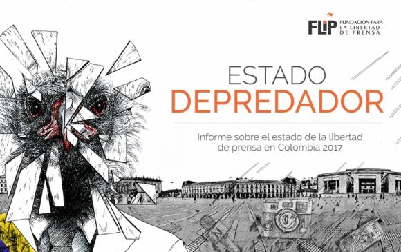 Imagen tomada de la Flip, sobre el informe de la libertad de prensa en Colombia en 2017. Imagen Flip