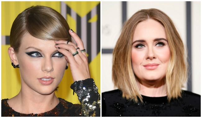 Taylor Swift y Adele en los primeros lugares. FOTOS Archivo AFP y AP