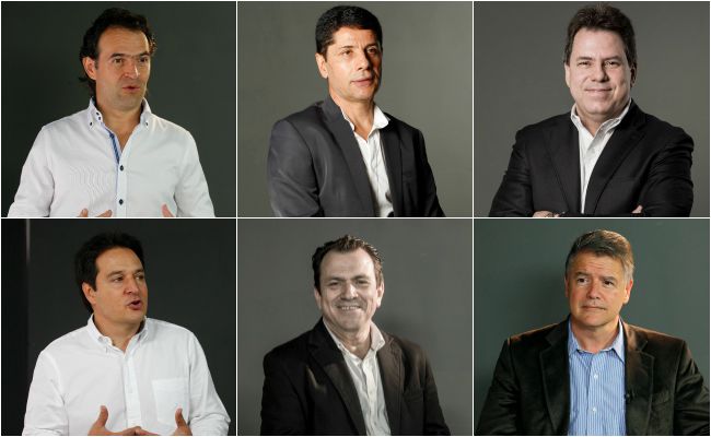 Haga clic en el icono infografía al lado izquierdo para conocer los equipos que rodean a los candidatos.