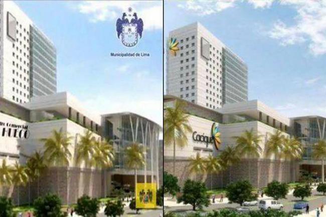 La imagen usada por los comerciantes peruanos fue exactamente la misma del centro comercial construido en Bucaramanga. Crédito: Cortesía