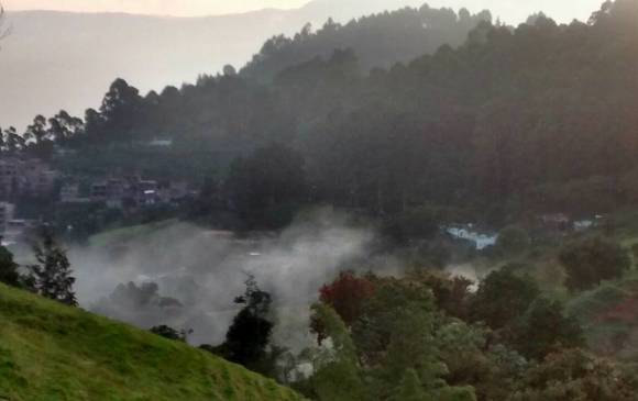 La quema de la droga empezó en la tarde y finalizó a las 8:00 p.m. Foto Cortesía JAL Altavista