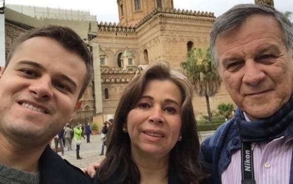 El general retirado, José Arturo Camelo su esposa, Miryam Martínez, y su hijo, Javier Arturo Camelo. FOTO: Archivo Particular