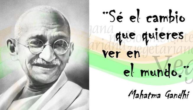 Mahatma Gandhi, líder político y espiritual de la India