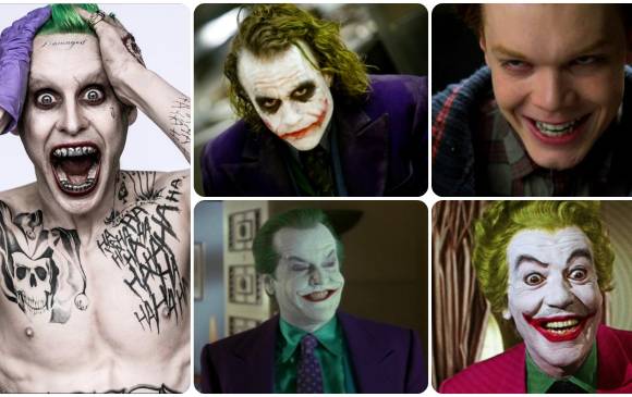 El Guasón, el enemigo número 1 de Batman, ha tenido múltiples rostros en el cine y la televisión. Fotos cortesía.
