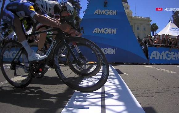 Así ganó Gaviria la última etapa. Foto cortesía Tour de California.