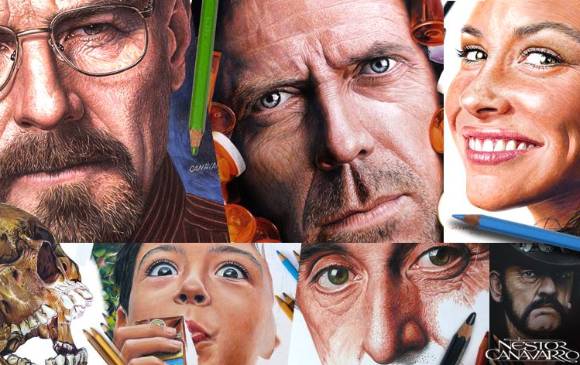 Los dibujos hiperrealistas de personajes reconocidos, hechos por Néstor Canavarro, sorprenden a quienes se los encuentran en redes sociales. 