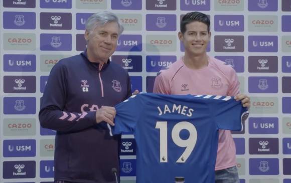 Ancelotti y James, nuevamente juntos. FOTO EVERTON