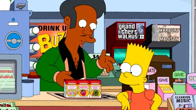 Apu es el dueño de una tienda en la que algunos personajes de Los Simpson hacen sus compras. FOTO: Fox