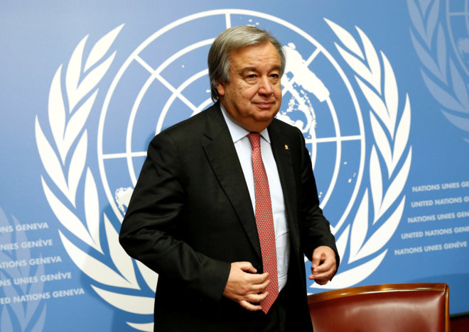 Antonio Guterrez, secretario general de la ONU. FOTO REUTERS