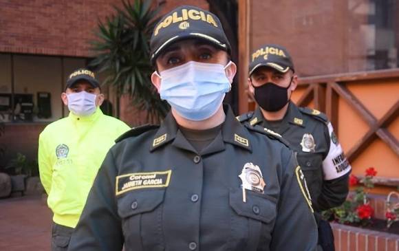 Coronel Janeth García, subdirectora de Servicios Especiales de la Dirección de Protección de la Policía Nacional. CAPTURA DE VIDEO / CORTESÍA POLICÍA NACIONAL