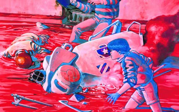Portada del primer volumen del manga Akira. FOTO afp, cortesía KATSUHIRO OTOMO