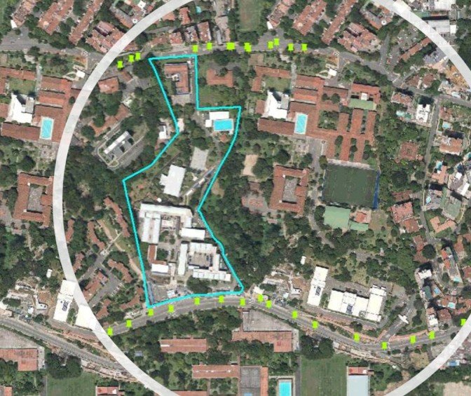 Las zonas que los estudiantes tienen delimitadas como las afectadas en los alrededor del campus Robledo. 