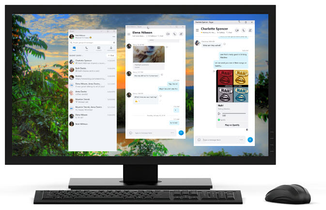 En Skype se puede hacer doble clic en una conversación existente para abrirla en una pantalla nueva y dividir las comunicaciones. Foto: Cortesía