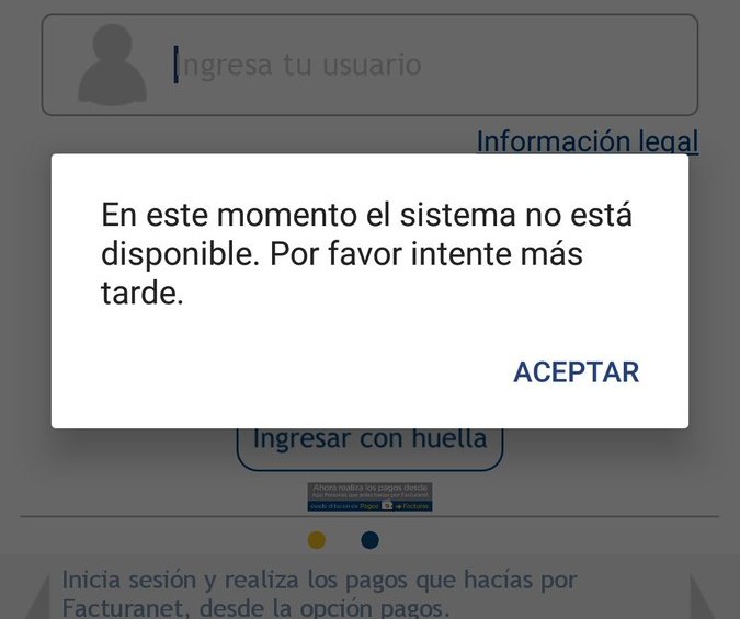 Este es el mensaje que sale en los dispositivos Huawei que intentaban entrar a la app de Bancolombia. FOTO TWITTER @TitanOficialYT