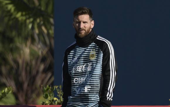 El capitán de la selección, Lionel Messi, se unió a la concentranción en Argentina. FOTO AFP