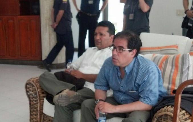 Audiencia de legalización de captura contra José Ricardo Caballero y Juan Carlos Mahecha, en el condominio El Peñón, en Girardot. FOTO COLPRENSA