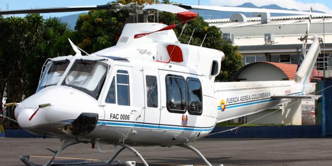 La Fuerza Aérea Colombiana busca un helicóptero Bell 412, perdido desde ayer viernes. Foto: Colprensa