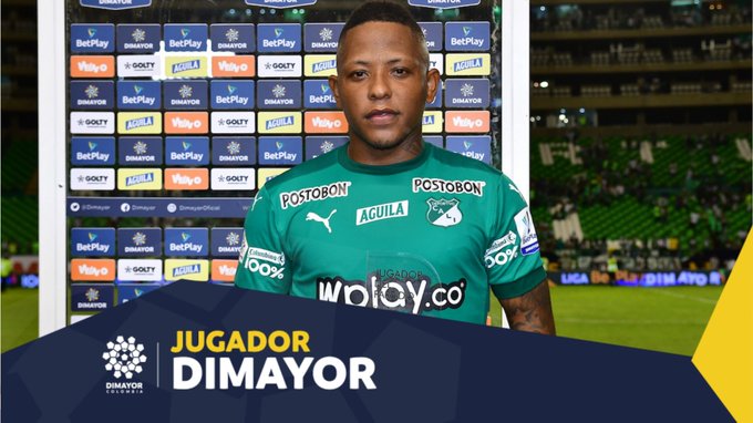 Jhon Vásquez del Cali fue elegido como el mejor jugador del partido. Foto toma del Twitter de Dimayor
