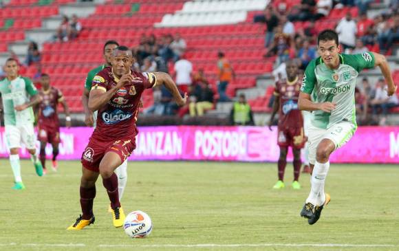 El verde completó 4 fechas sin ganar, y la derrota 1-0 ante Tolima, lo obliga a remontar en el Atanasio Girardot. FOTO COLPRENSA