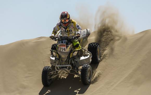 Cristian Cajicá, primer colombiano en cuatrimotos del rali Dakar. FOTO CORTESÍA