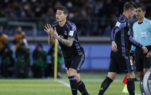 James dejó en vilo su permanencia en el Real Madrid, donde no es protagonista. FOTO REUTERS
