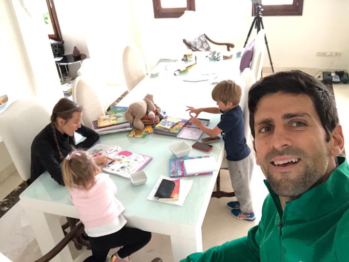 Novak Djokovic envía mensaje a través de sus redes para seguir con el aislamiento voluntario. FOTO TOMADA TWITTER