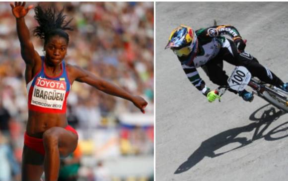 Caterine Ibargüen y Mariana Pajón entre las opcionadas de Medalla para Colombia. FOTOS Archivo