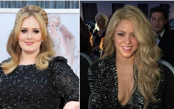 Ni Shakira ni Adele se han pronunciado con el parecido de las canciones que le encontraron sus fanáticos. FOTOS Archivo