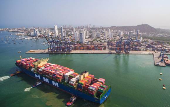 El comercio mundial marítimo de contenedores, según la Cepal, ha descendido. FOTO Cortesía Grupo Puerto de Cartagena
