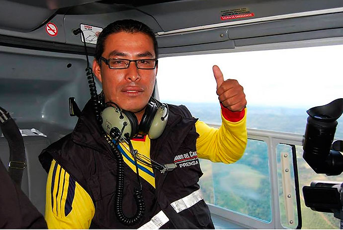 Johanny Vargas Yandapiz, el reportero gráfico del Diario del Cauca. FOTO COLPRENSA