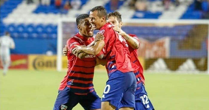 Andrés Ricaurte y el festejo de su primer gol en la MLS. FOTO DALLAS FC.