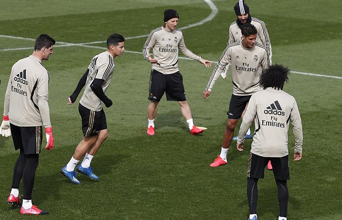 Entrenamiento del Real Madrid. Foto EFE