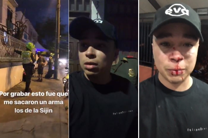 Algunas de las imágenes compartidas por Felipe Ortiz del supuesto abuso en sus redes sociales. FOTO INSTAGRAM FELIPEORVI