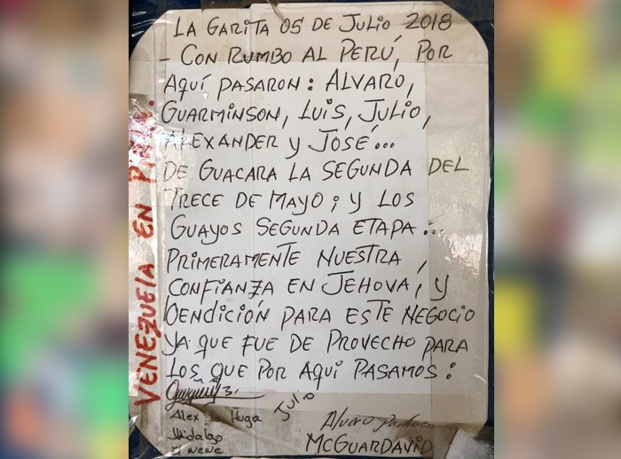 El muro de los lamentos de los migrantes venezolanos