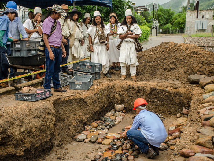 El reenterramiento realizado en 2017 tuvo la dirección de los mamos, orientadores de la ley de origen de los pueblos de la Sierra Nevada de Santa Marta.